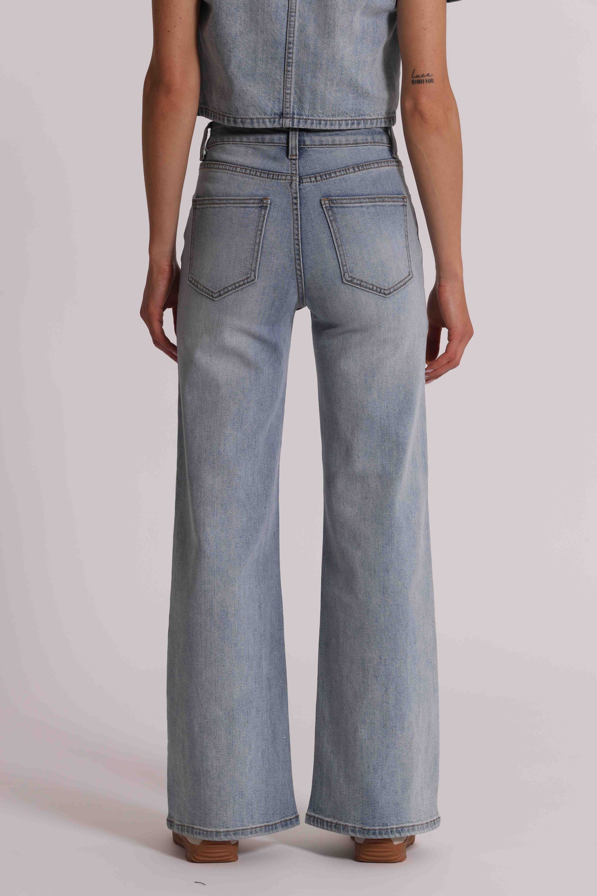 JEANS PIOGGIA DI STRASS