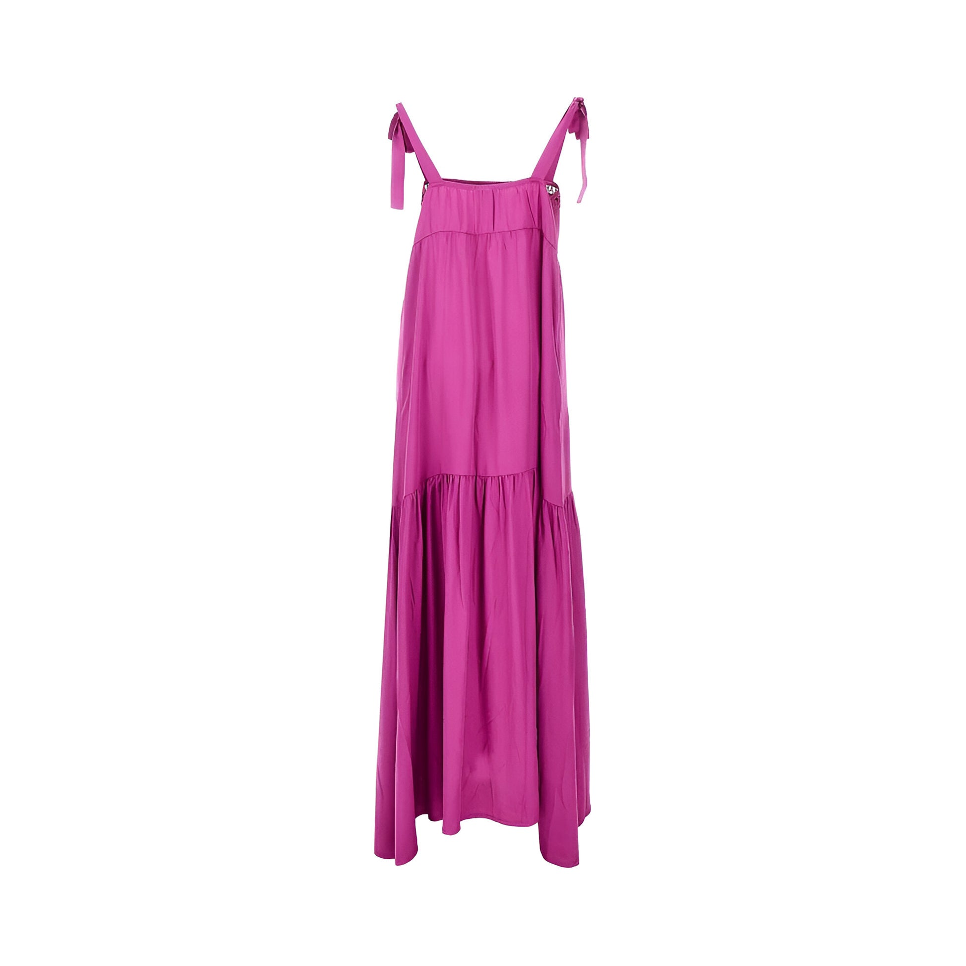ABITO LUNGO BEACHWEAR CON DETTAGLI MERLETTO LOGATI