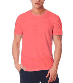 ZEYBRA-T-SHIRT UOMO LINO CORALLO