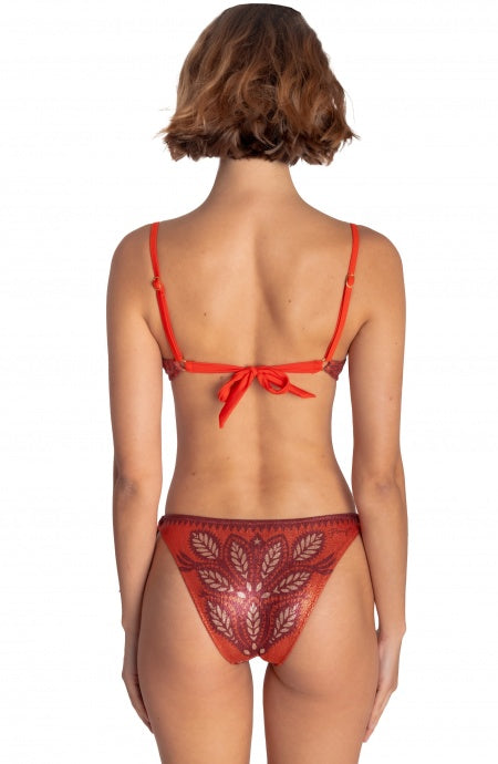 PIN UP STARS-BIKINI BALCONCINO LAMÈ CON FERRETTO STAMPA BEAUTIFUL TREE