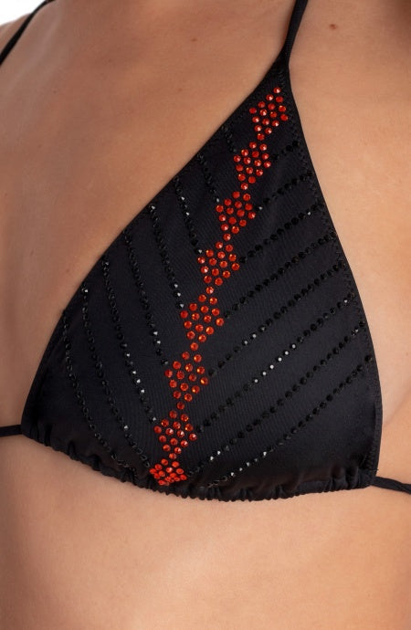 PIN UP STARS-BIKINI TRIANGOLO IMBOTTITO CON CRISTALLI